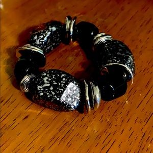 Chunky black bracelet